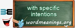 WordMeaning blackboard for with specific intentions